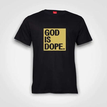 God Is Dope Cotton T-Shirt Black IZZIT APPAREL