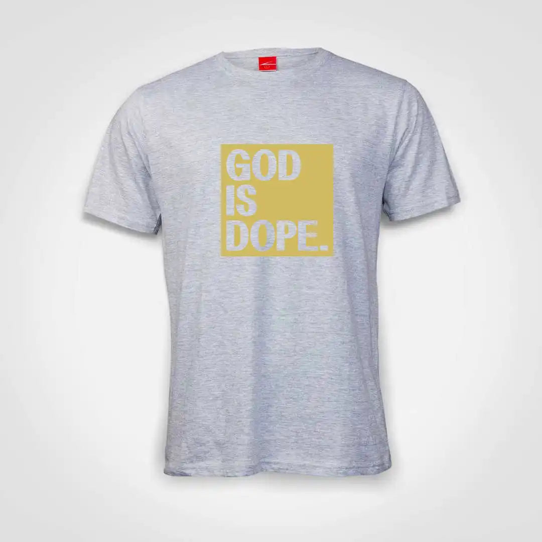 God Is Dope Cotton T-Shirt Grey-Melange IZZIT APPAREL