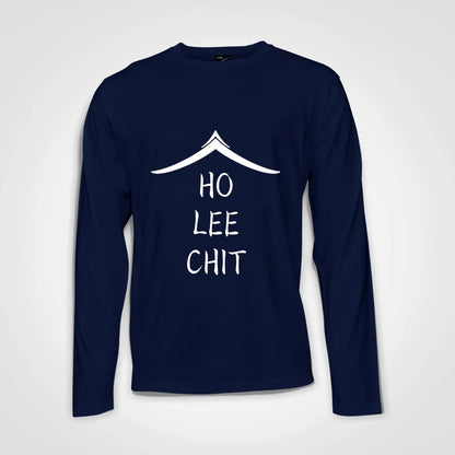 Ho Lee Chit Long Sleeve Heavy Weight T-shirt Navy IZZIT APPAREL