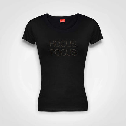 Hocus Pocus Ladies Fitted T-Shirt Black IZZIT APPAREL