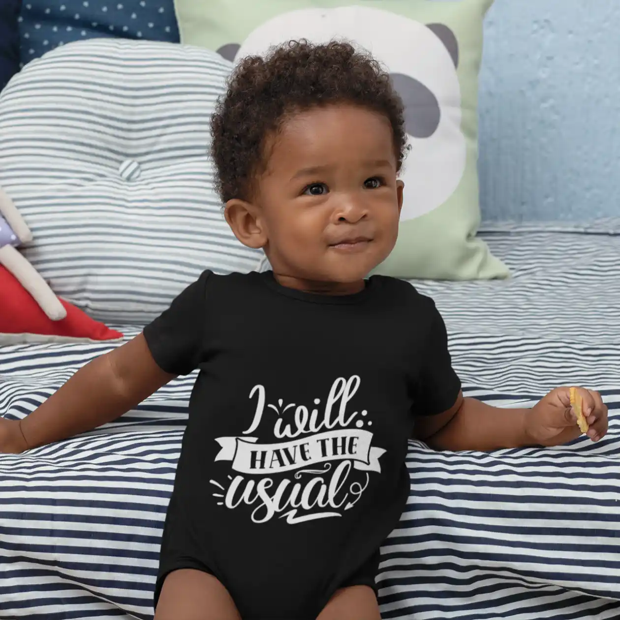 I Will Have The Usual Babygrow IZZIT APPAREL