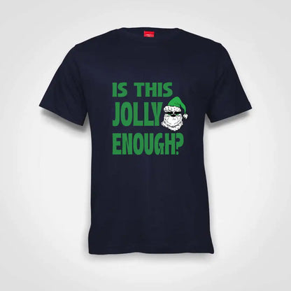 Is This Jolly Enough Cotton T-Shirt Navy IZZIT APPAREL
