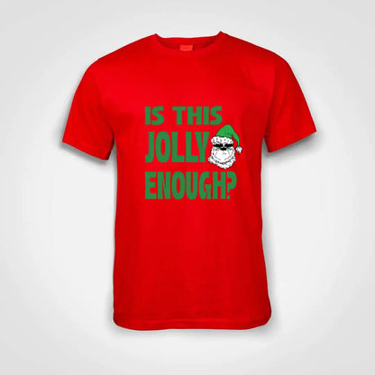 Is This Jolly Enough Cotton T-Shirt Red IZZIT APPAREL