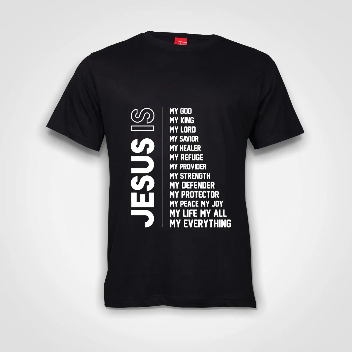 Jesus Is Cotton T-Shirt Black IZZIT APPAREL