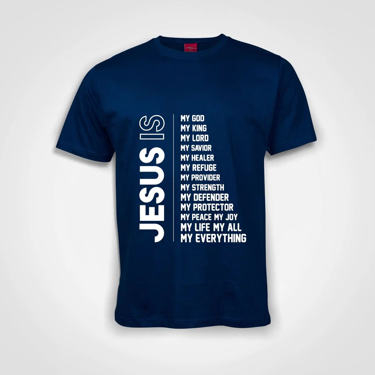 Jesus Is Cotton T-Shirt Royal Blue IZZIT APPAREL