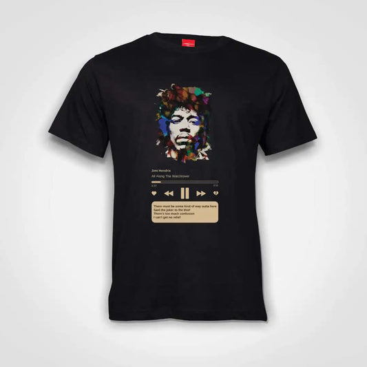 Jimi Hendrix All Along The Watchtower Track Cotton T-Shirt