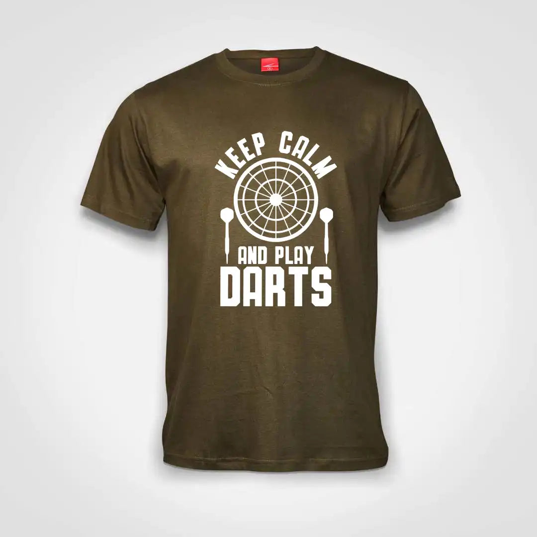 Keep Calm And Play Darts Cotton T-Shirt