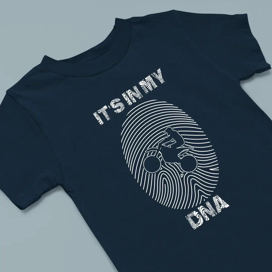 Offroad Is In My DNA Kids Cotton T-Shirt Navy IZZIT APPAREL