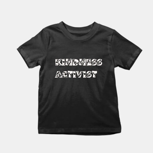 Kindness Activist Kids T-Shirt Black IZZIT APPAREL