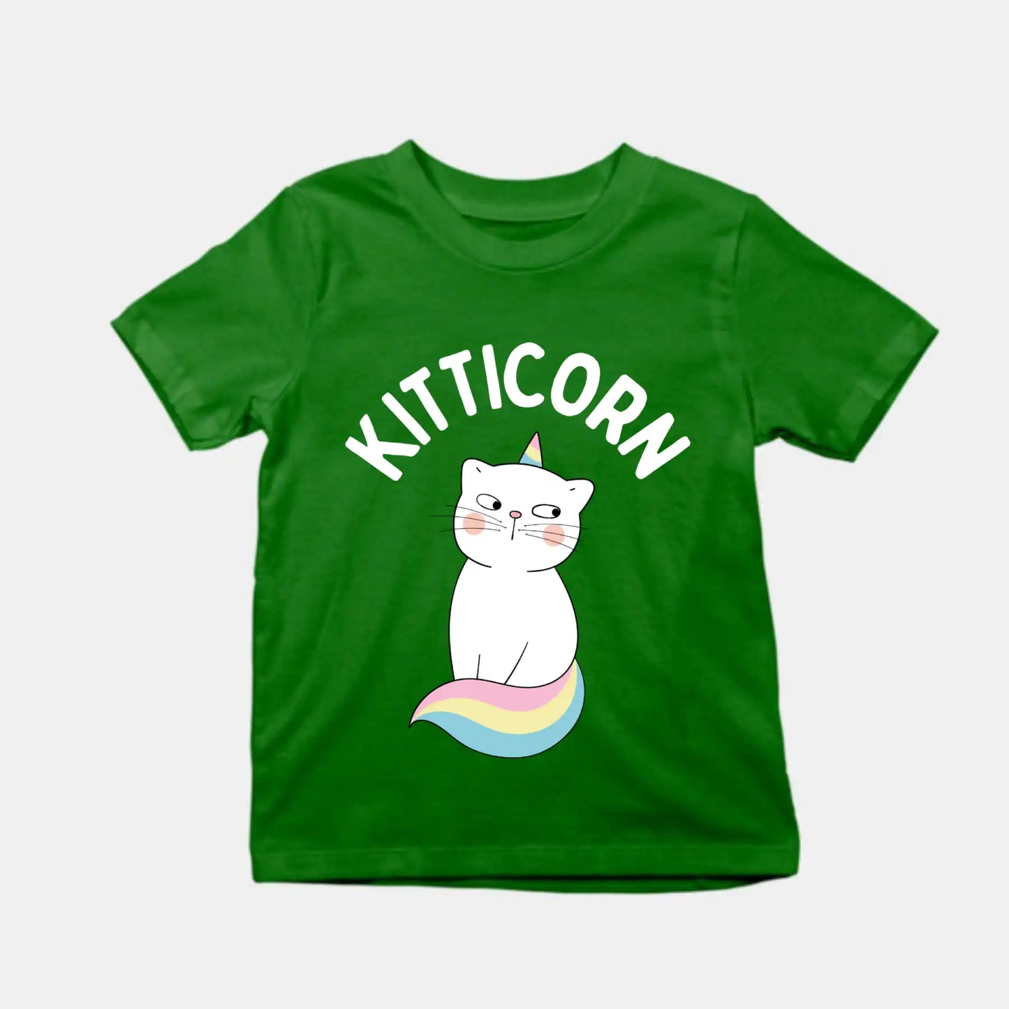 Kitticorn Kids T-Shirt Bottle Green IZZIT APPAREL