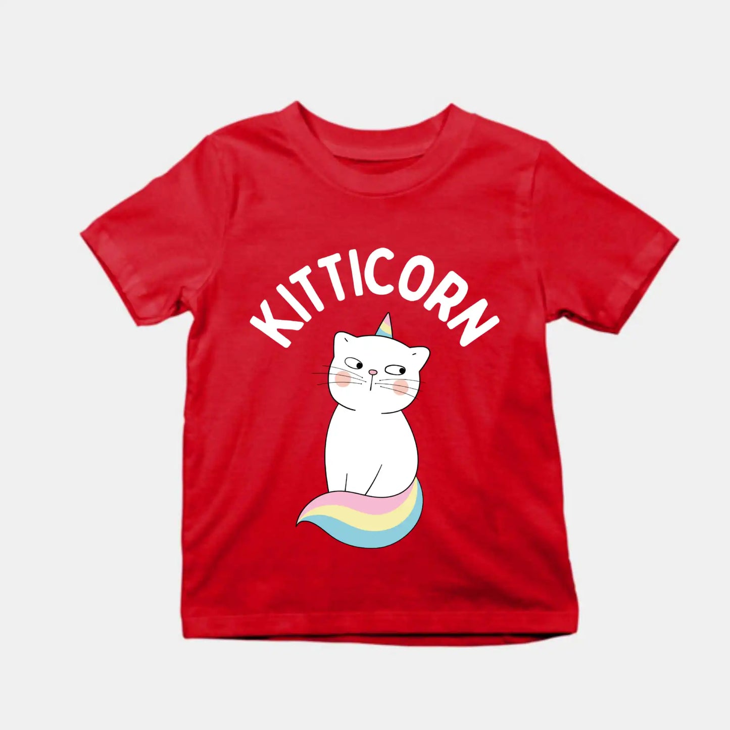 Kitticorn Kids T-Shirt Red IZZIT APPAREL