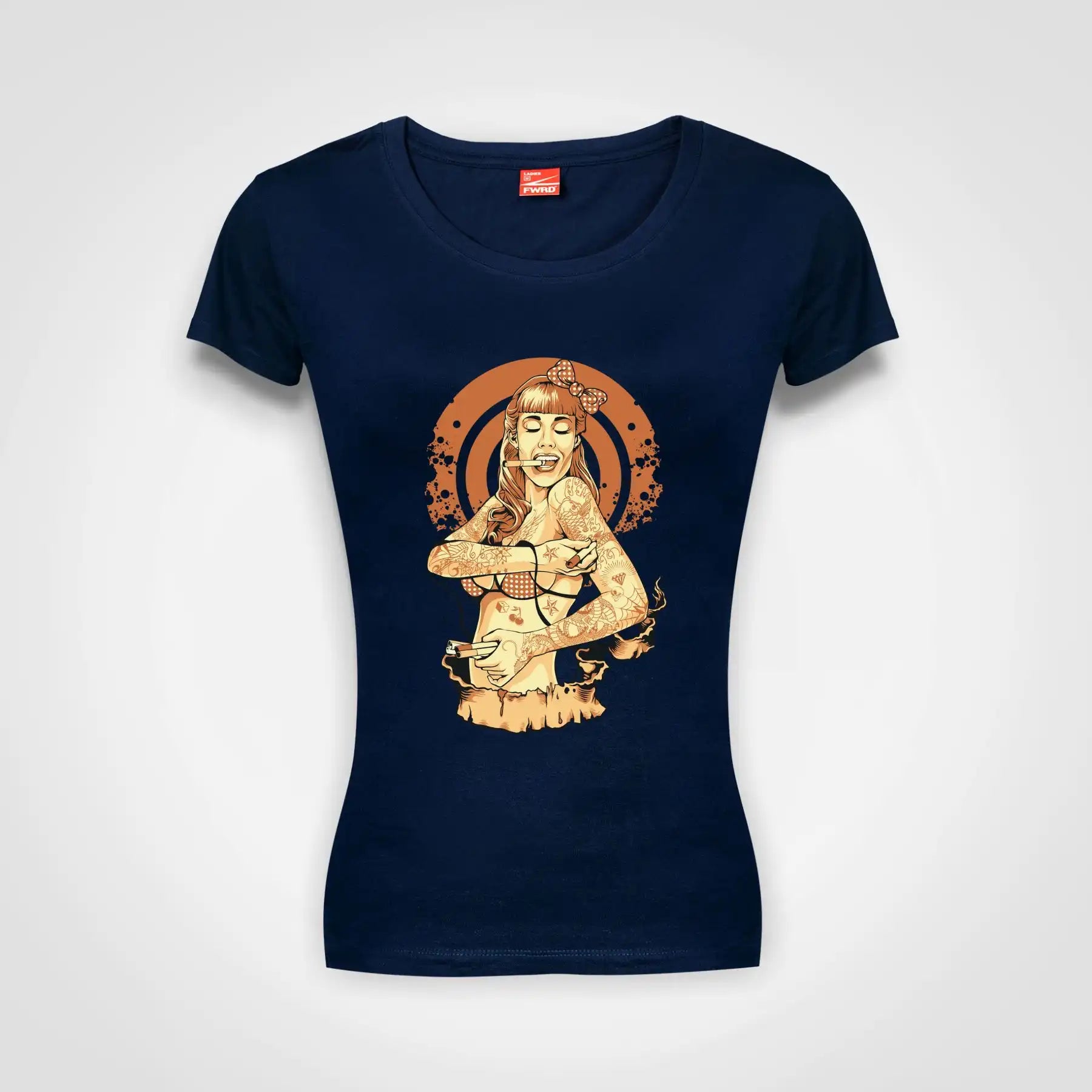 Sailor Girl Ladies Fitted T-Shirt Navy IZZIT APPAREL