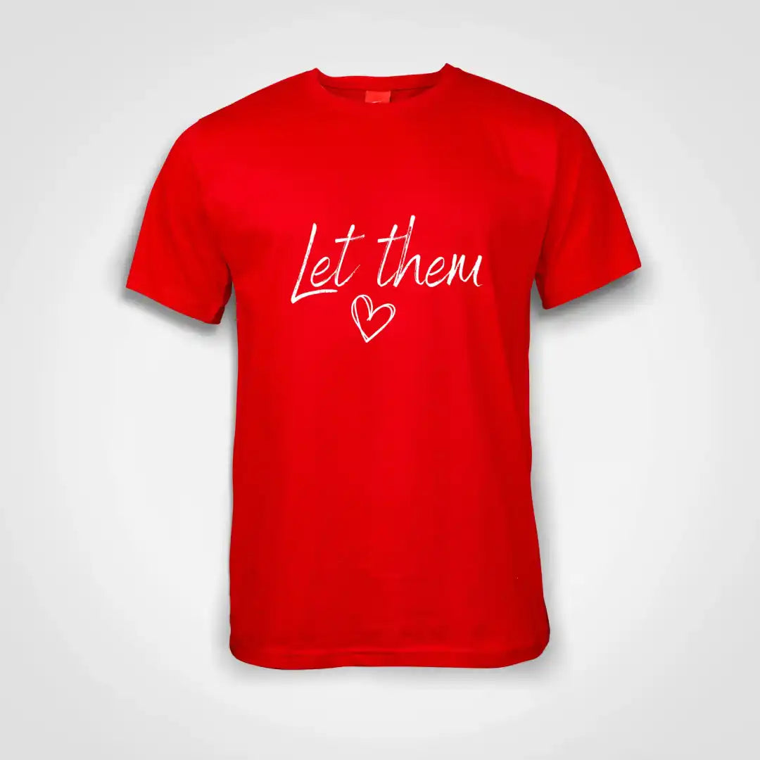 Let Them Cotton T-Shirt Red IZZIT APPAREL