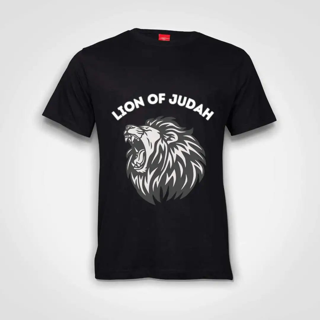 Lion Of Judah Cotton T-Shirt Black IZZIT APPAREL