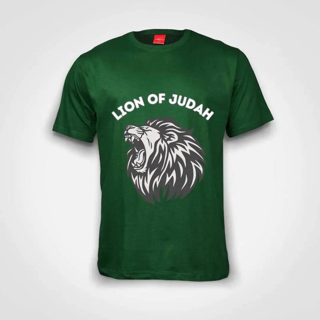 Lion Of Judah Cotton T-Shirt Bottle Green IZZIT APPAREL