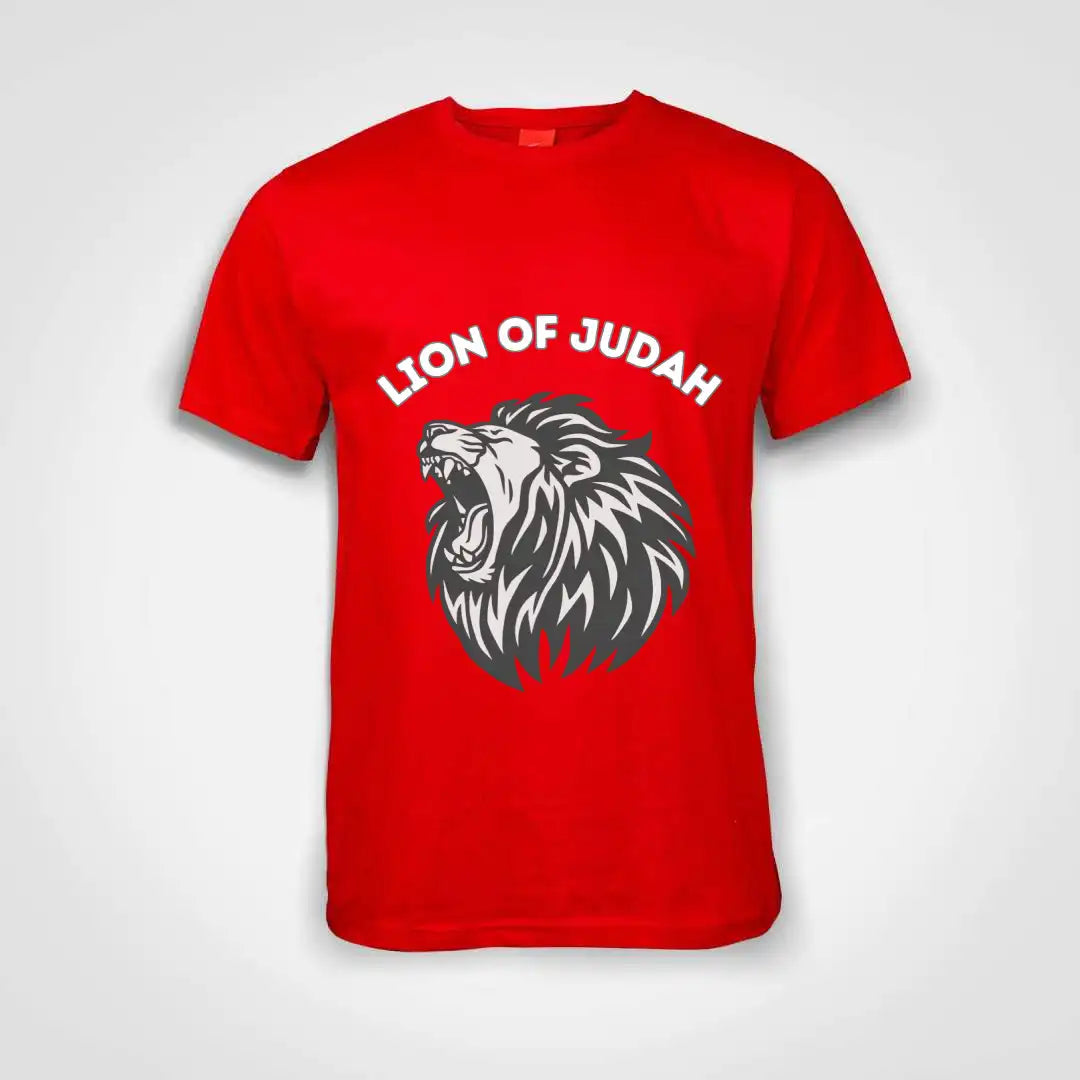 Lion Of Judah Cotton T-Shirt Red IZZIT APPAREL