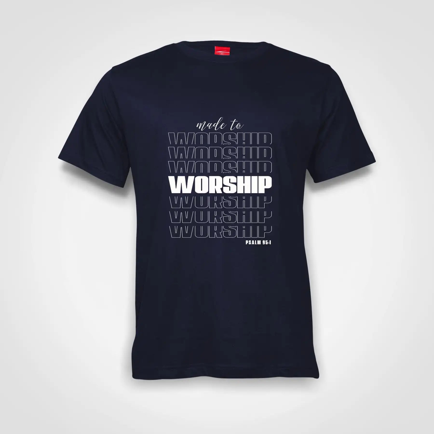 Made To Worship Cotton T-Shirt Navy IZZIT APPAREL