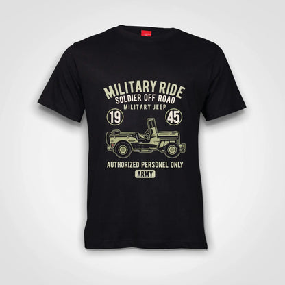 Military Jeep Cotton T-Shirt Black IZZIT APPAREL