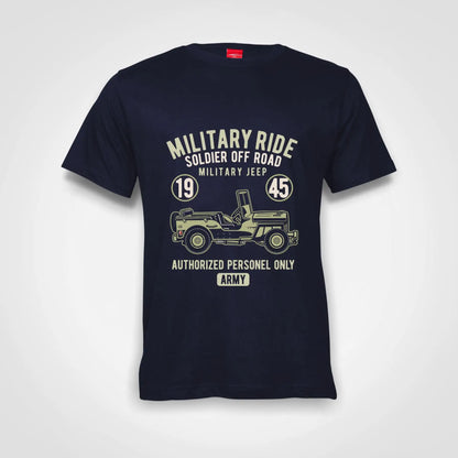 Military Jeep Cotton T-Shirt Navy IZZIT APPAREL