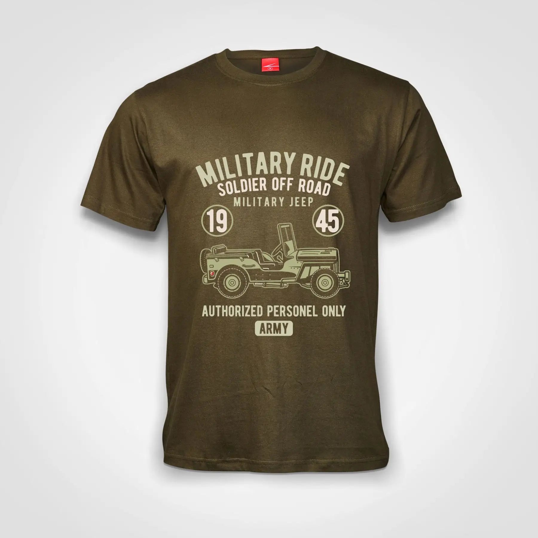 Military Jeep Cotton T-Shirt Olive IZZIT APPAREL