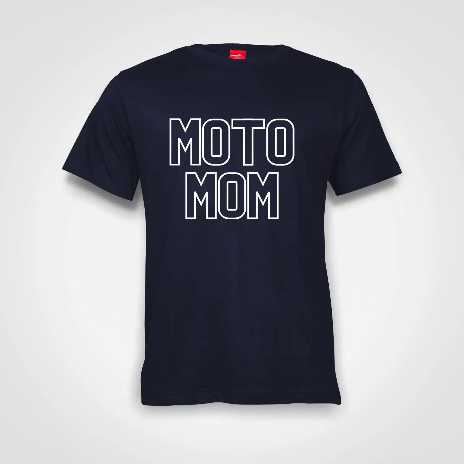 Moto Mom Cotton T-Shirt Navy IZZIT APPAREL