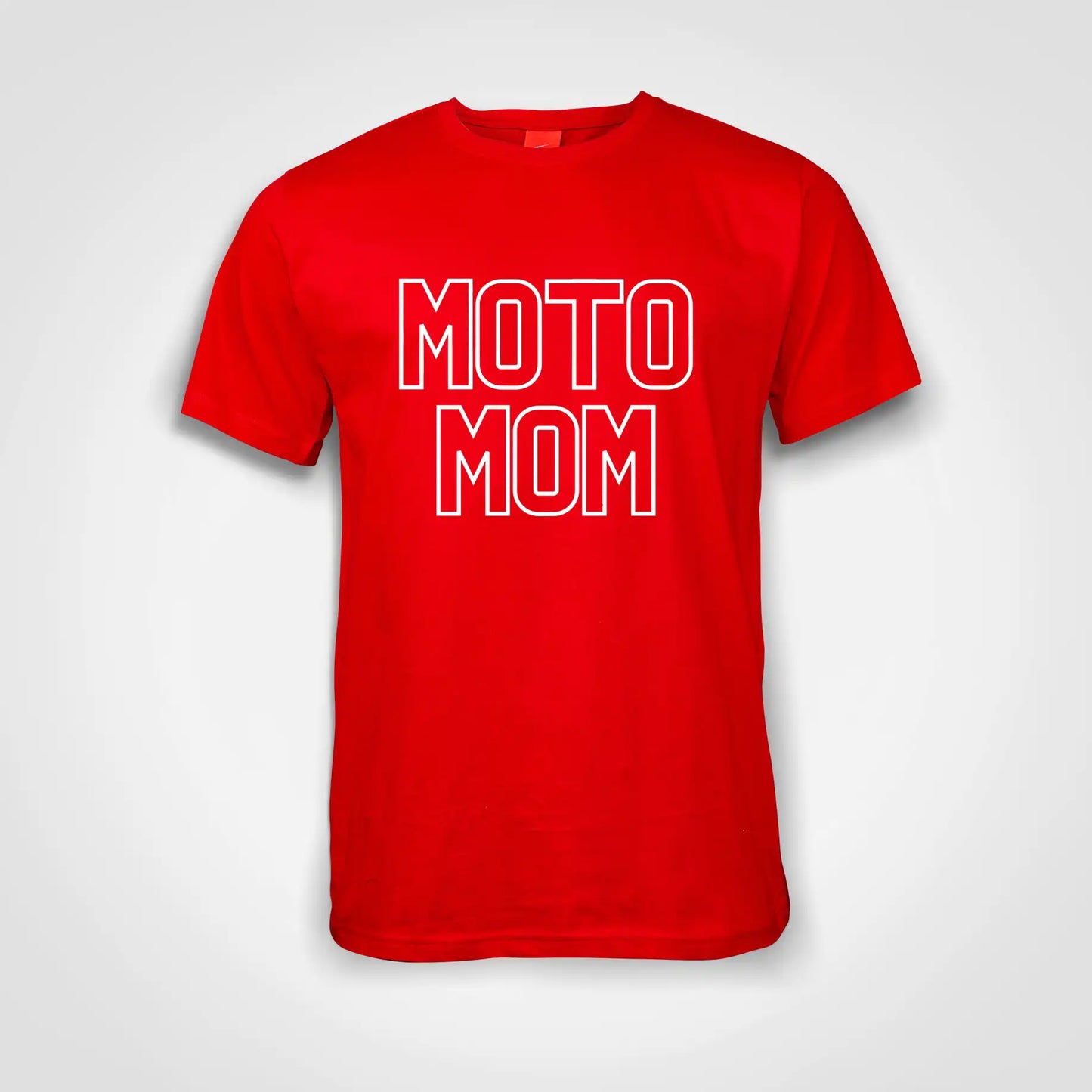 Moto Mom Cotton T-Shirt Red IZZIT APPAREL