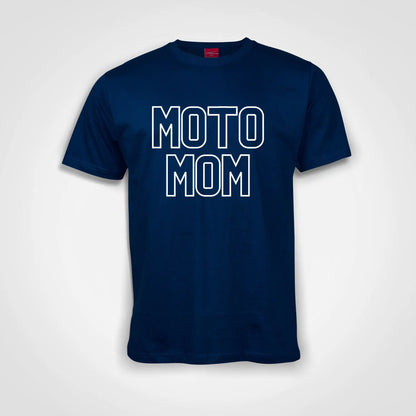 Moto Mom Cotton T-Shirt Royal Blue IZZIT APPAREL