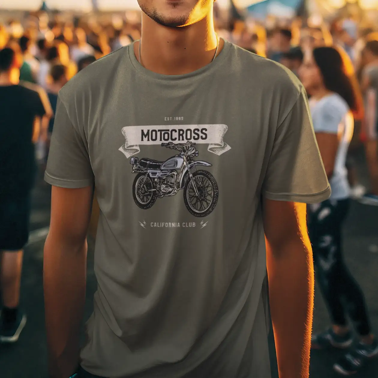 Motocross California Club Cotton T-Shirt