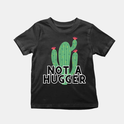 Not A Hugger Kids T-Shirt Black IZZIT APPAREL