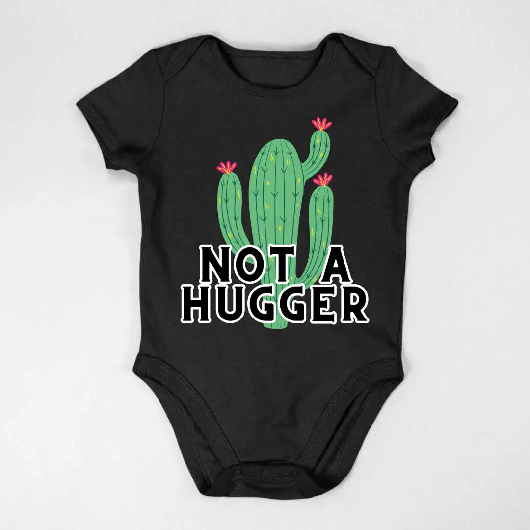 Not A Hugger Babygrow Black IZZIT APPAREL