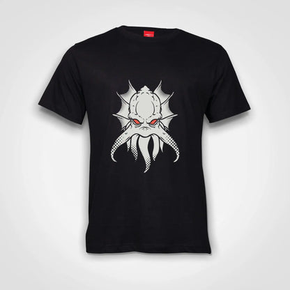 Octopus Monster Cotton T-Shirt Black IZZIT APPAREL