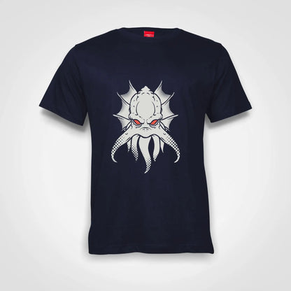 Octopus Monster Cotton T-Shirt Navy IZZIT APPAREL