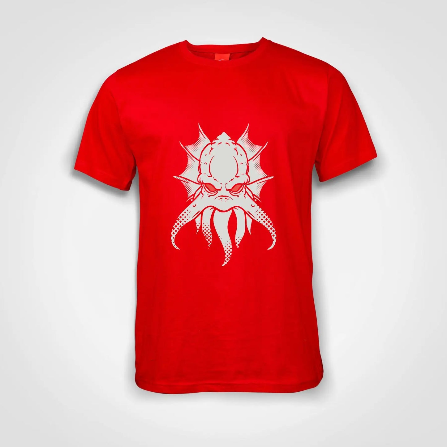 Octopus Monster Cotton T-Shirt Red IZZIT APPAREL