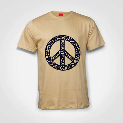 Peace Sign Bubbles Cotton T-Shirt Natural IZZIT APPAREL