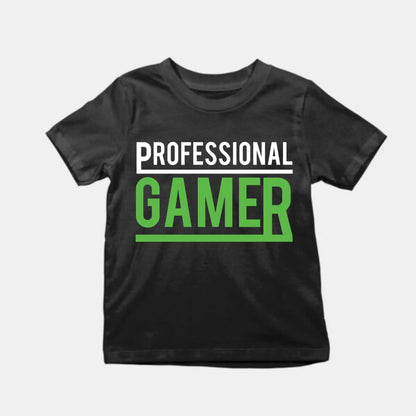 Professional Gamer Kids Cotton T-Shirt Black IZZIT APPAREL