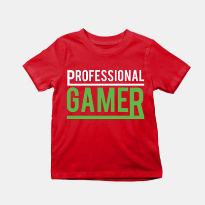 Professional Gamer Kids Cotton T-Shirt Red IZZIT APPAREL