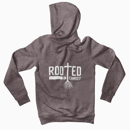 Rooted in Christ Hoodie Charcoal-Melange IZZIT APPAREL