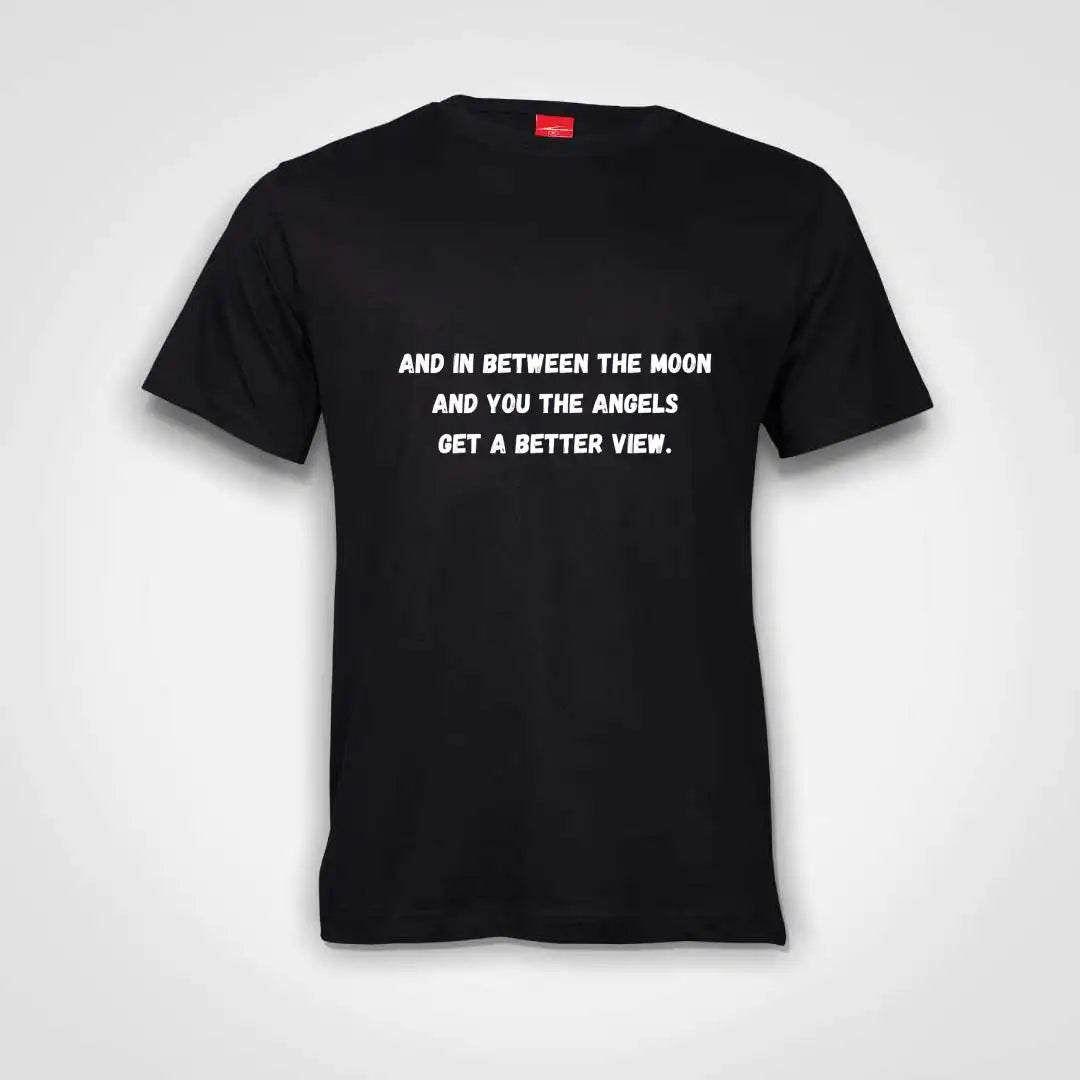 Round Here Lyric Cotton T-Shirt Black IZZIT APPAREL