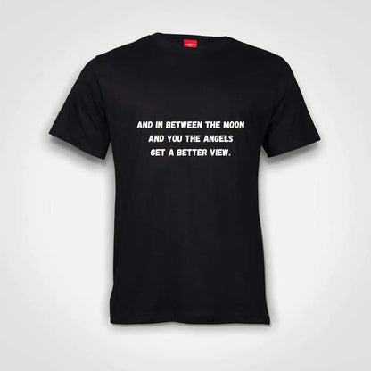 Round Here Lyric Cotton T-Shirt Black IZZIT APPAREL