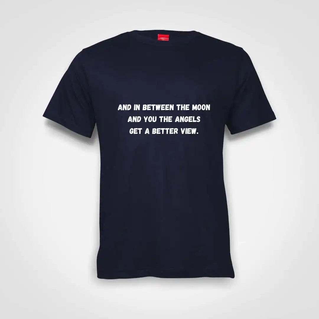 Round Here Lyric Cotton T-Shirt Navy IZZIT APPAREL