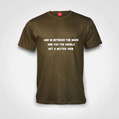 Round Here Lyric Cotton T-Shirt Olive IZZIT APPAREL