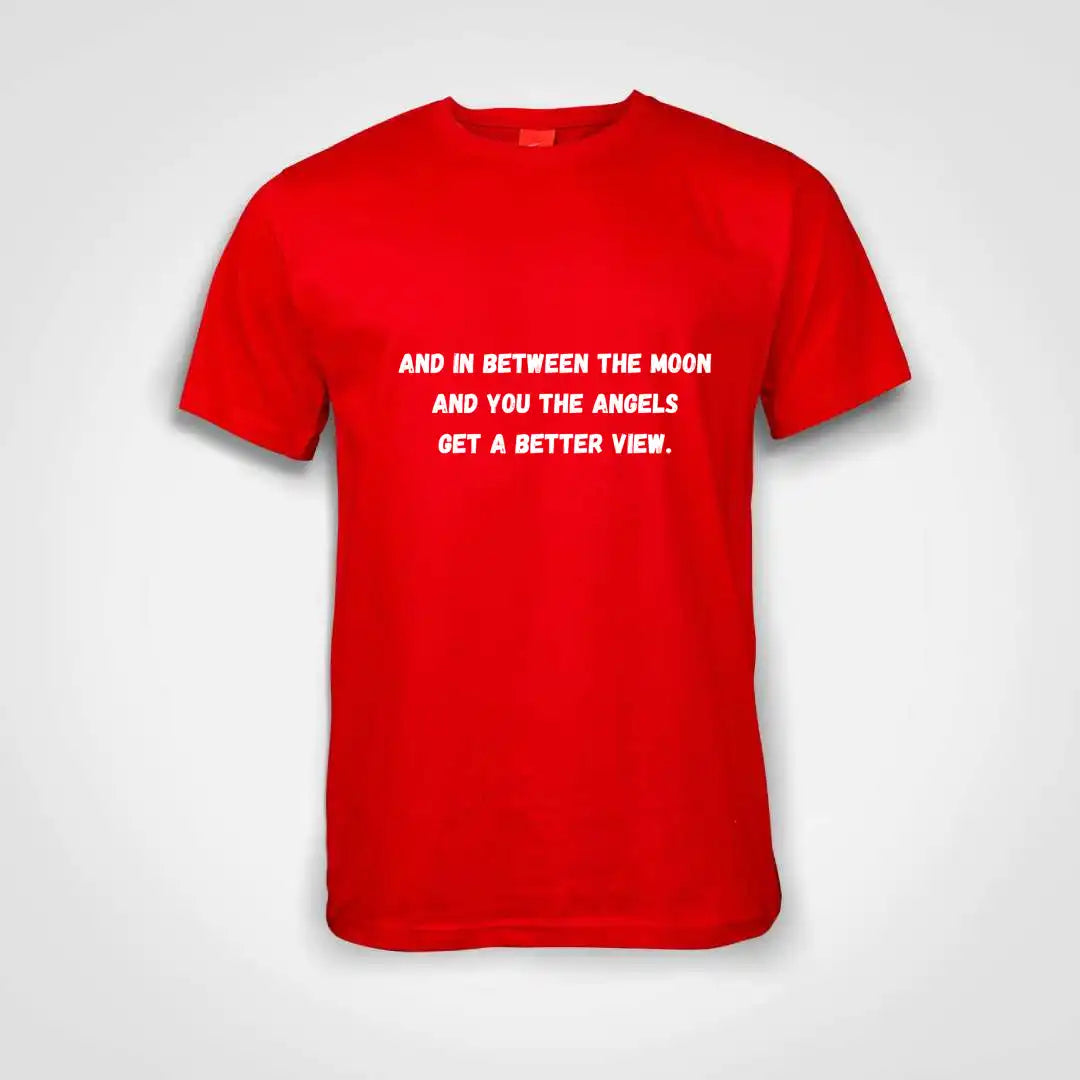 Round Here Lyric Cotton T-Shirt Red IZZIT APPAREL