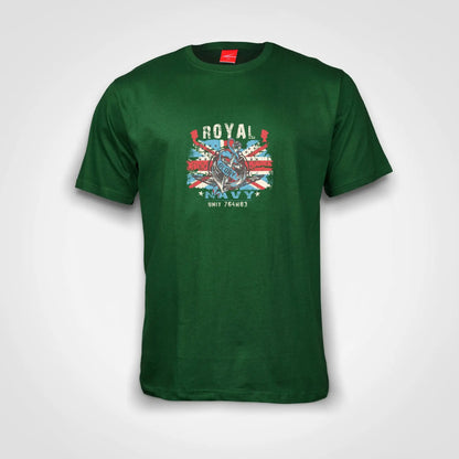 Royal Navy Cotton T-Shirt Bottle Green IZZIT APPAREL