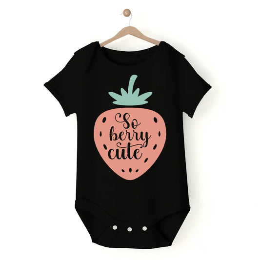 So Berry Cute Babygrow Black IZZIT APPAREL