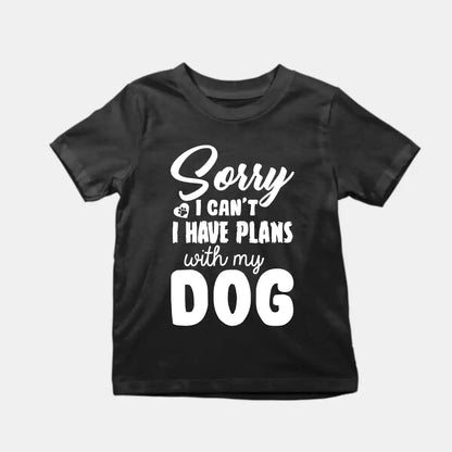 Sorry I Can't I Have Plans Kids T-Shirt Black IZZIT APPAREL