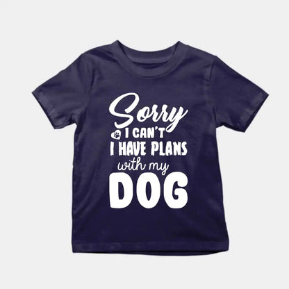 Sorry I Can't I Have Plans Kids T-Shirt Navy IZZIT APPAREL