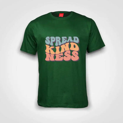 Spread Kindness Cotton T-Shirt Bottle Green IZZIT APPAREL