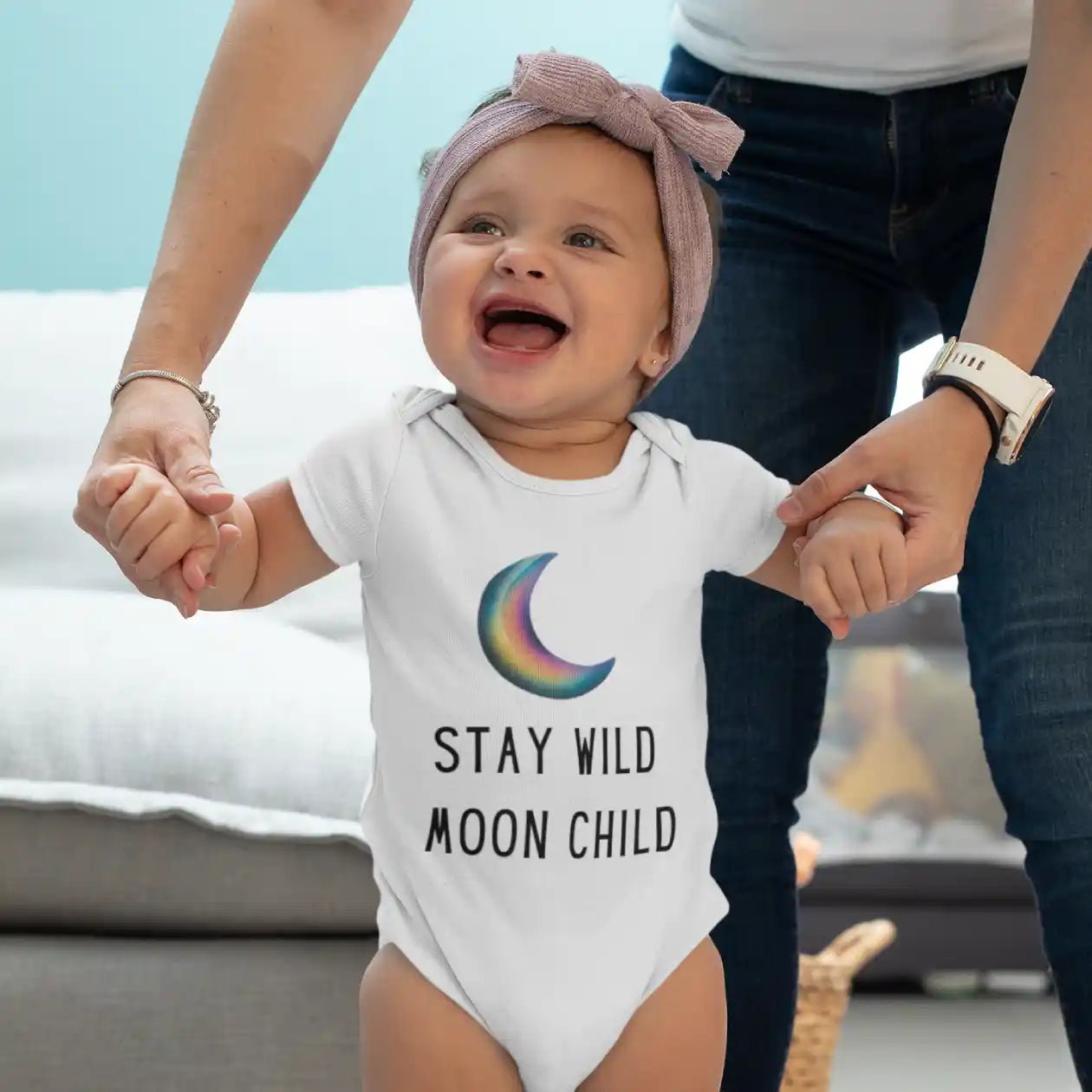 Stay Wild Moon Child Babygrow IZZIT APPAREL