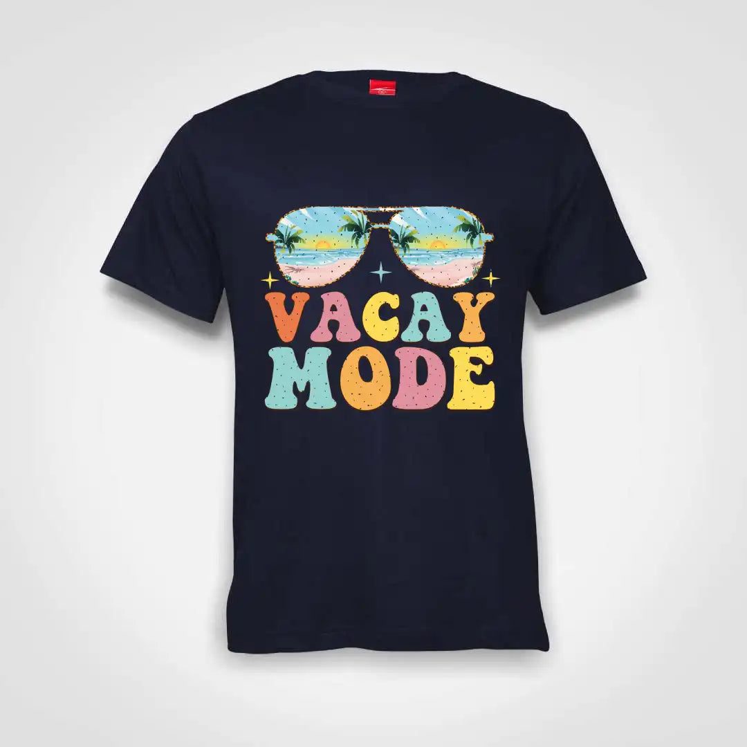 Sunglasses Vacay Mode Cotton T-Shirt Navy IZZIT APPAREL