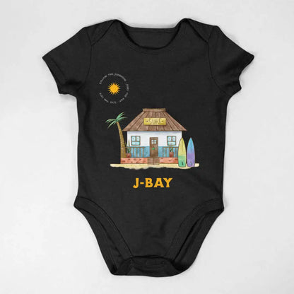 Surf J-Bay Cotton Babygrow Black IZZIT APPAREL